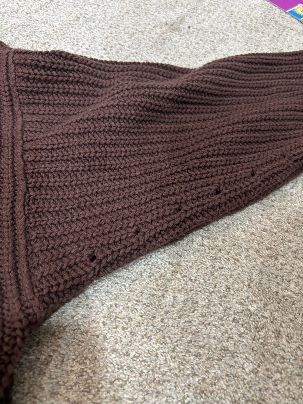 Free People Swim Too Deep Cardi size XS in Brown oversized button front ribbed - Picture 14 of 14